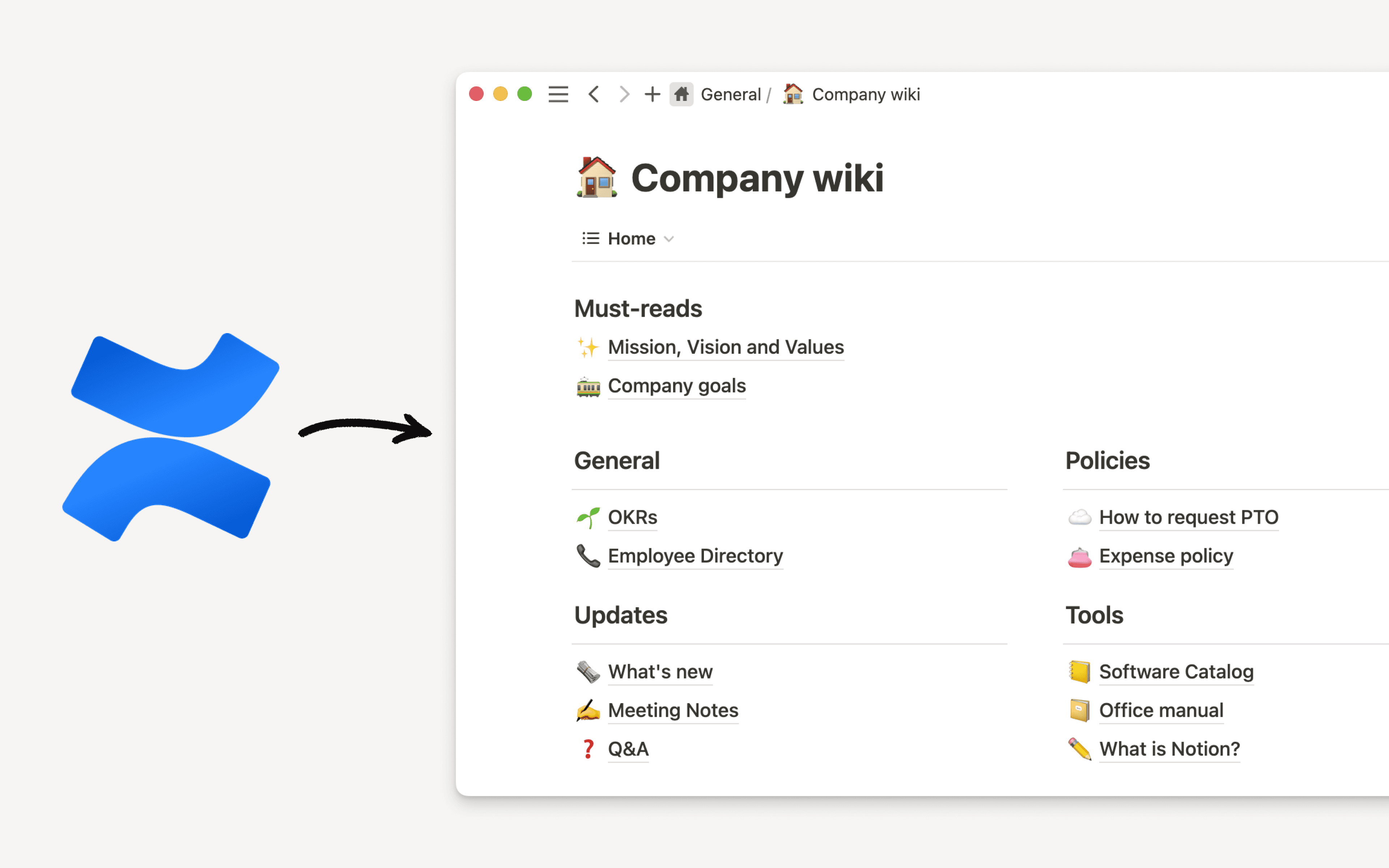 HC: Confluence importer
