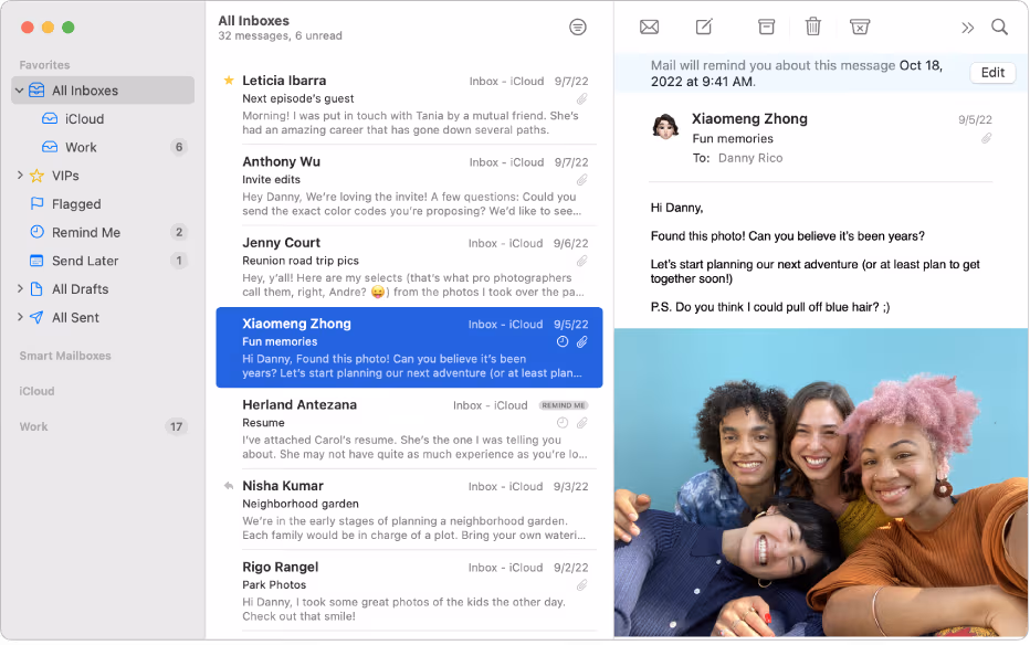Source: Apple iCloud Mail