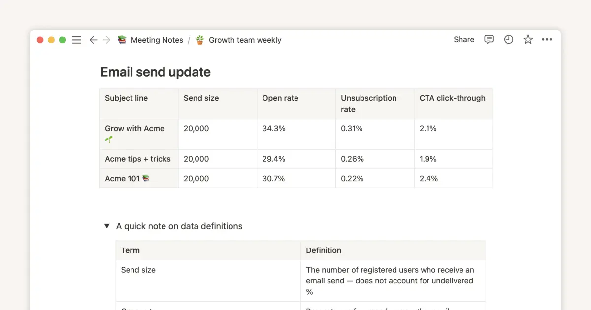 The best ways to use simple tables in your Notion pages (and when not to)