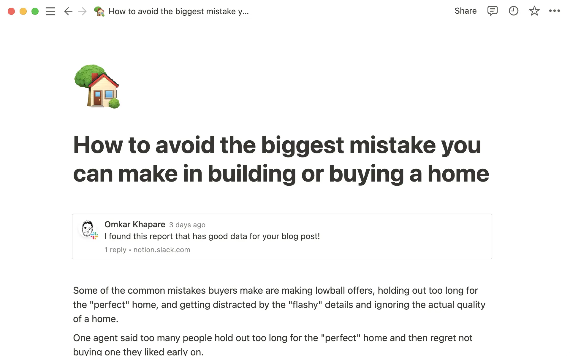 Insert relevant Slack messages within your docs.