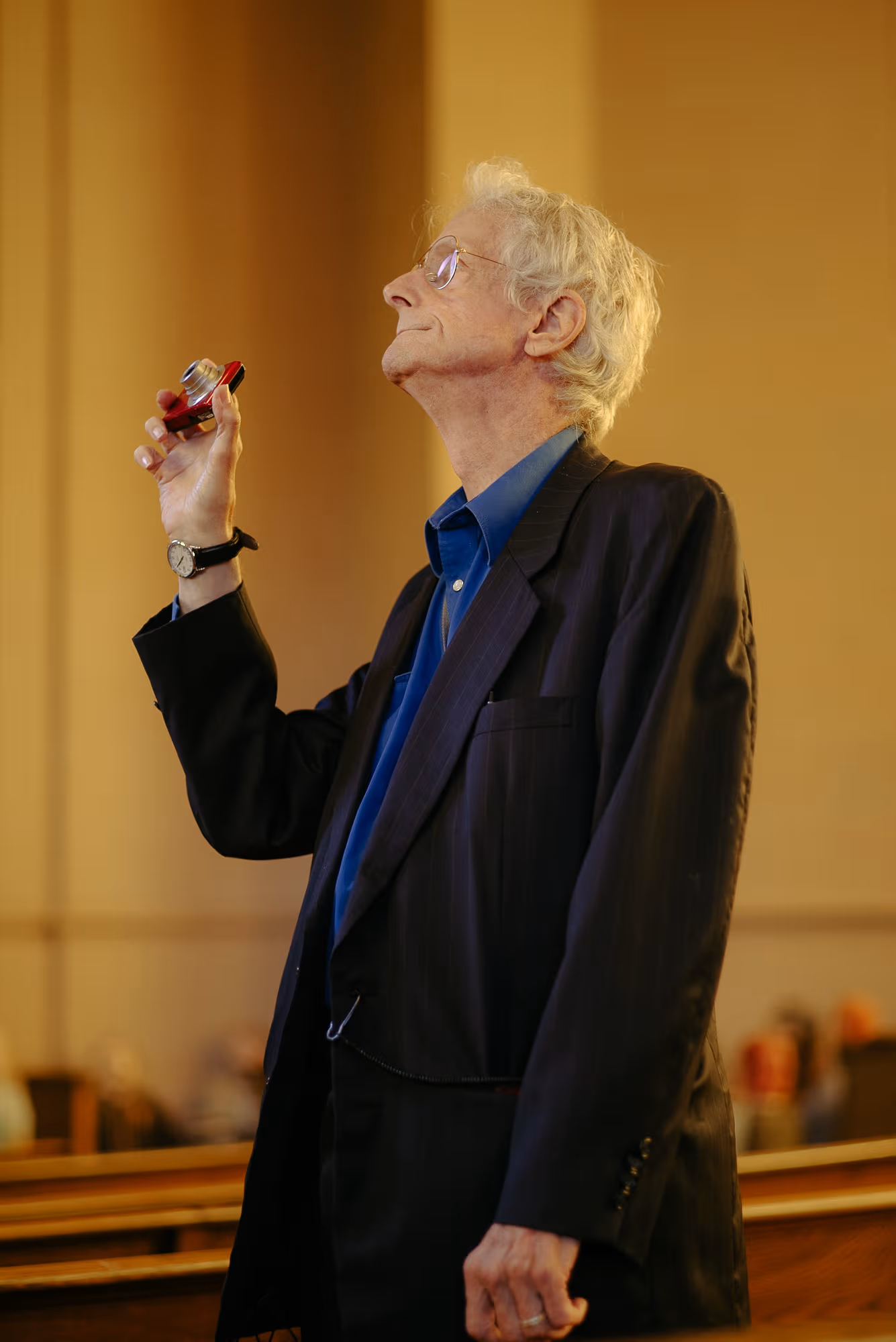 Ted is known for constantly documenting his life, and often shows up to meetings equipped with tape recorders, notebooks, pens, and his digital camera.