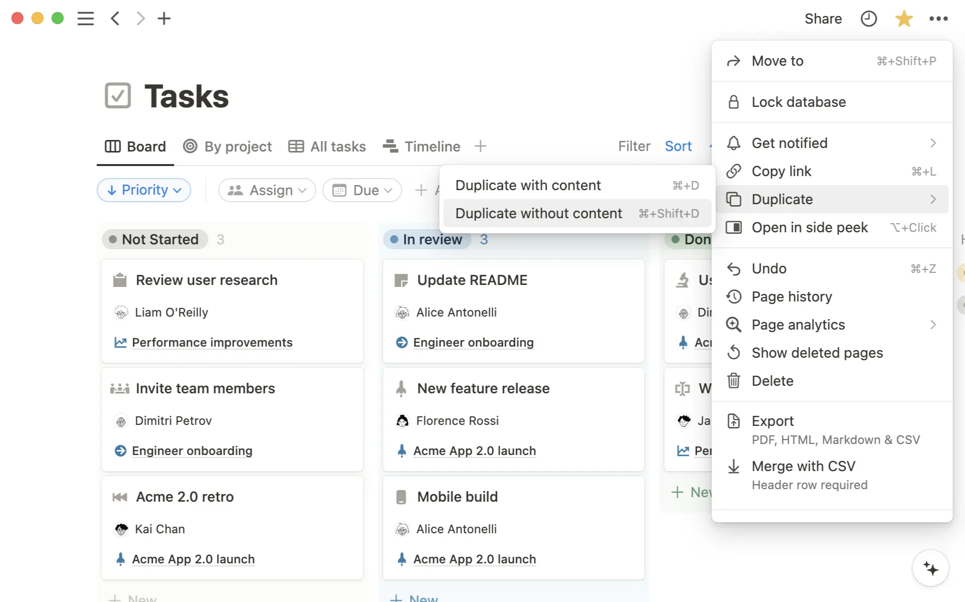 duplicate without content