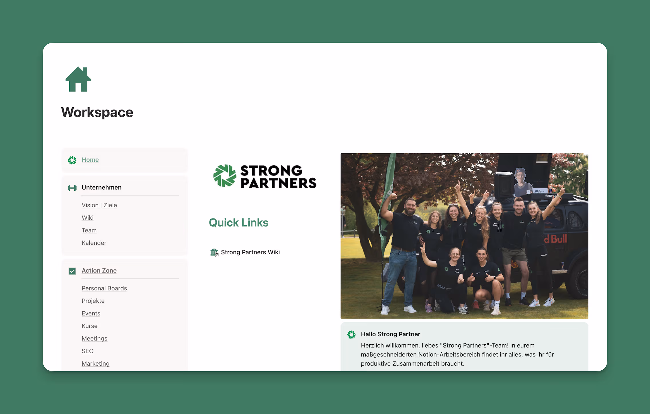 Individual Notion Workspace for Strong Partners