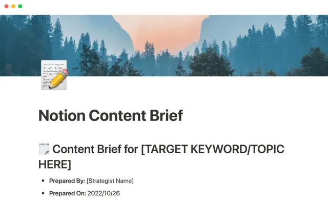 Content brief